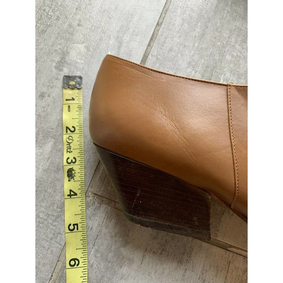 MICHAEL KORS Low Ankle Flat Brown Luggage Leather Booties Designer w/ Box 9 - Picture 11 of 11